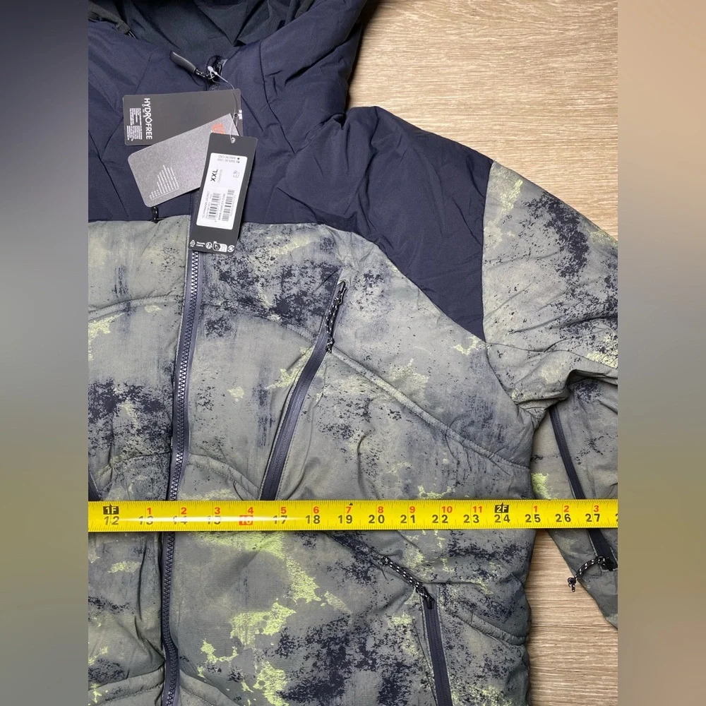 Men Size 2XL Oakley TC Ryykinn Ski & Snowboard Oxidation Print Green Jacket *NEW